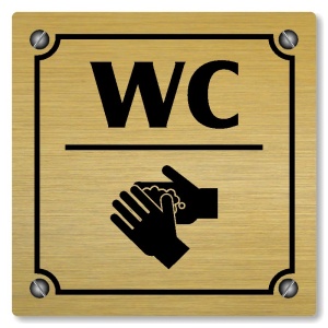 WC, 118x118mm, zlatá, Kansas